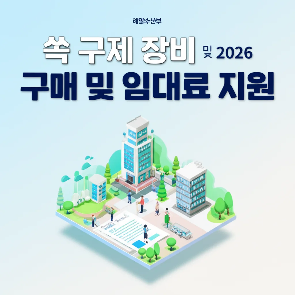 해양수산부 2025 2026 쏙 구제 장비 구매 임대료 지원