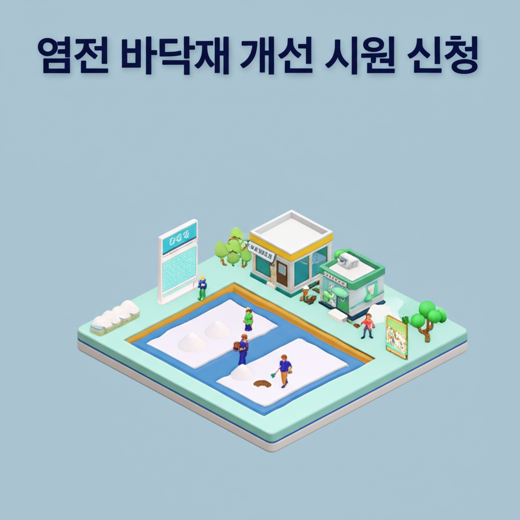 염전 바닥재 개선 지원 신청 방법 및 혜택 총정리